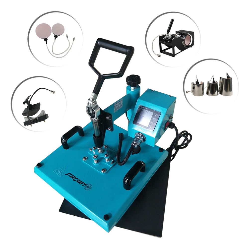 StarCraft 15" x 15" 8-in-1 Swing Away Heat Press - Turquoise - Currently Out of Stock. ETA End of Feb.