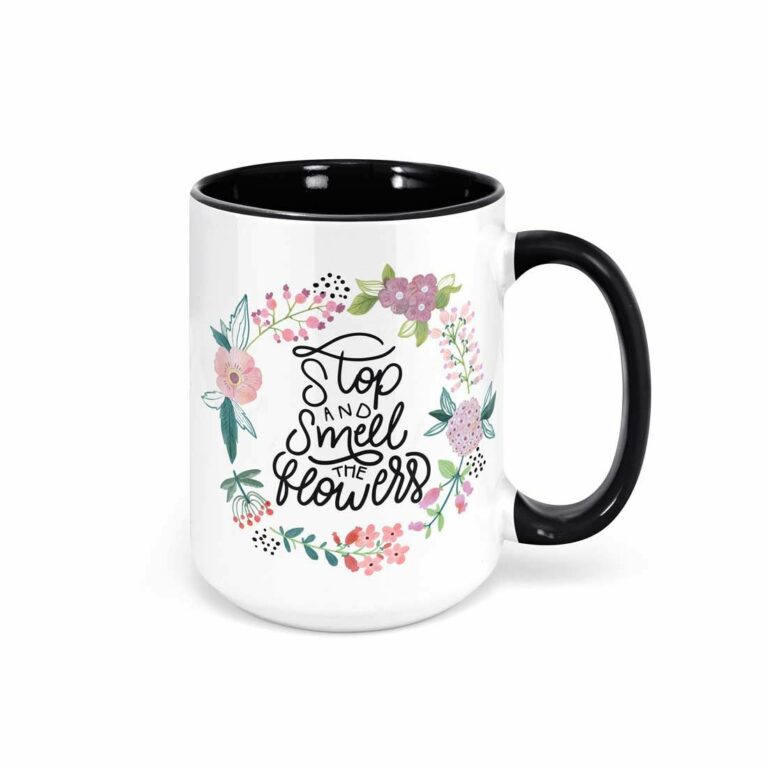 White Ceramic Sublimation Coffee Mug with Colored Inside/Handle - 15oz. 12 Pack - Image 2